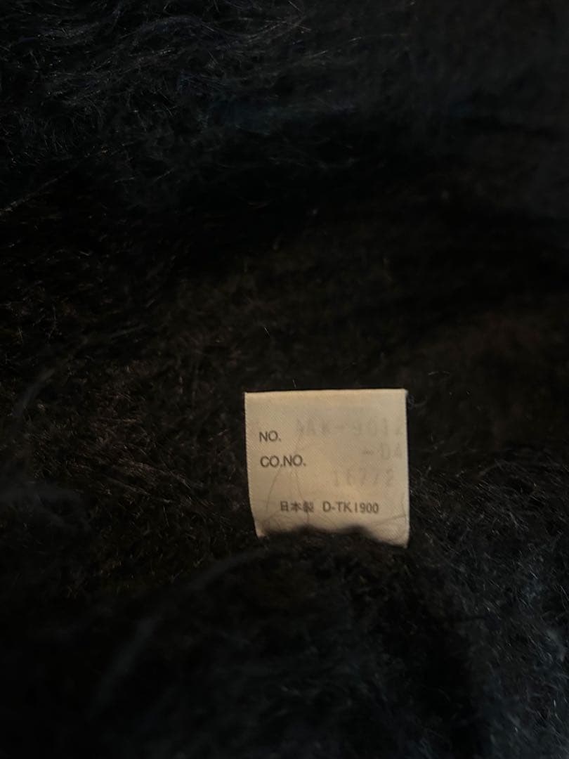 80s 90s JUN MEN ブラック モヘアカーディガン