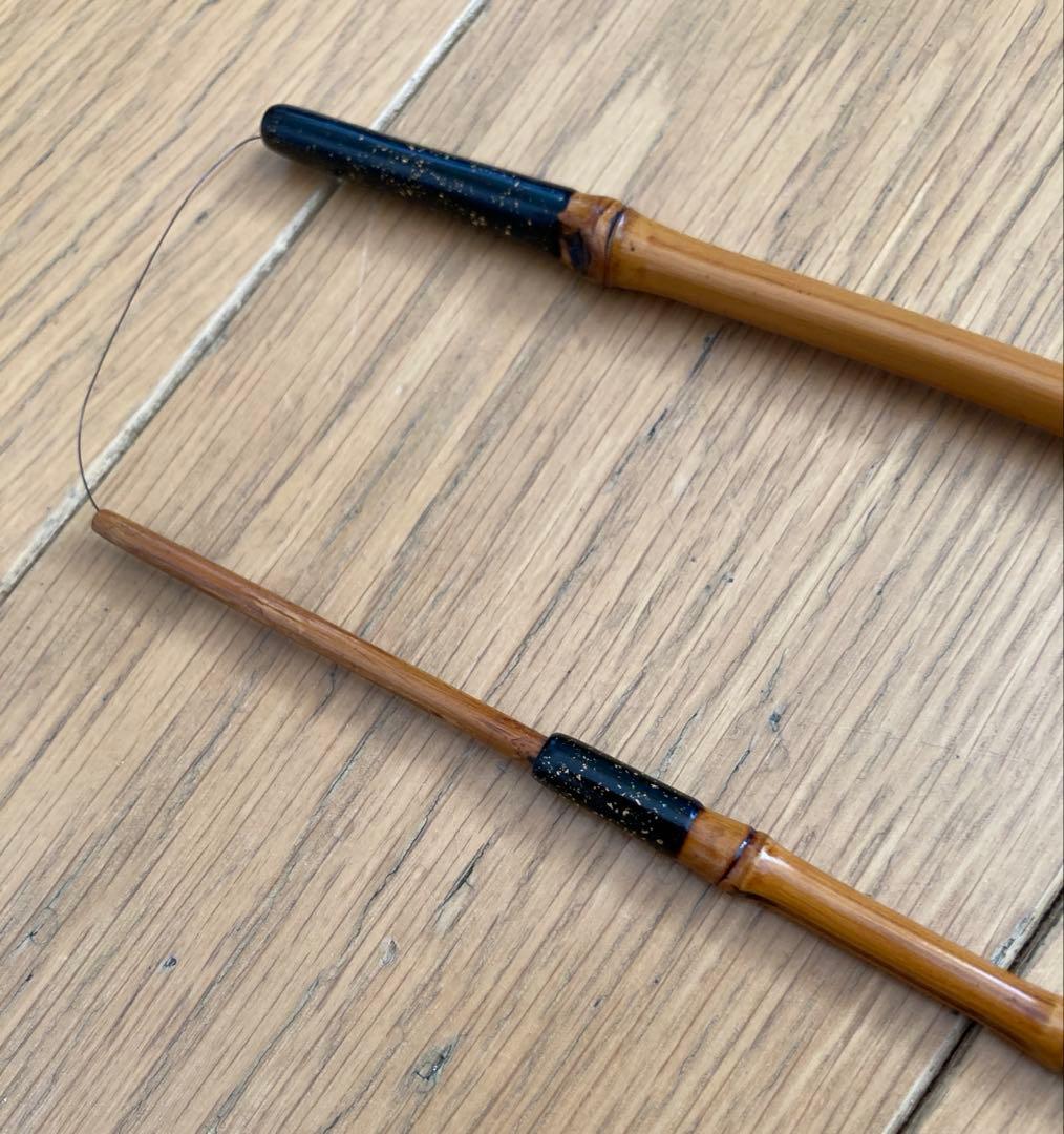 江戸和竿　実釣未使用・完品　ハゼ用水雷竿　東作一門　寿代作　2継　93ｃｍ