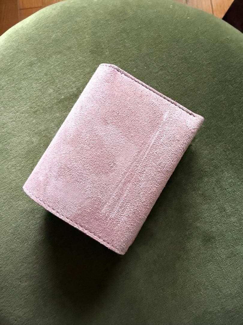 値下げ‼️VAKT/SHISHIKUIスエード 二つ折り財布ピンク