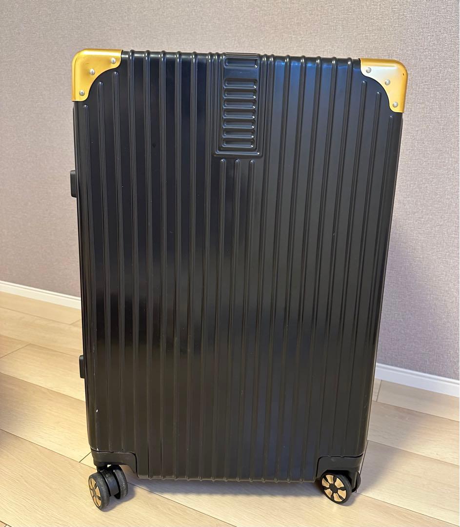 【超軽量】スーツケース　ブラックゴールド　XLサイズ