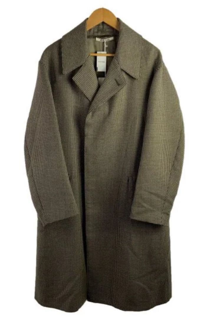 AURALEEオーラリー18AWウールダブルフェイスチェックロングコート 4