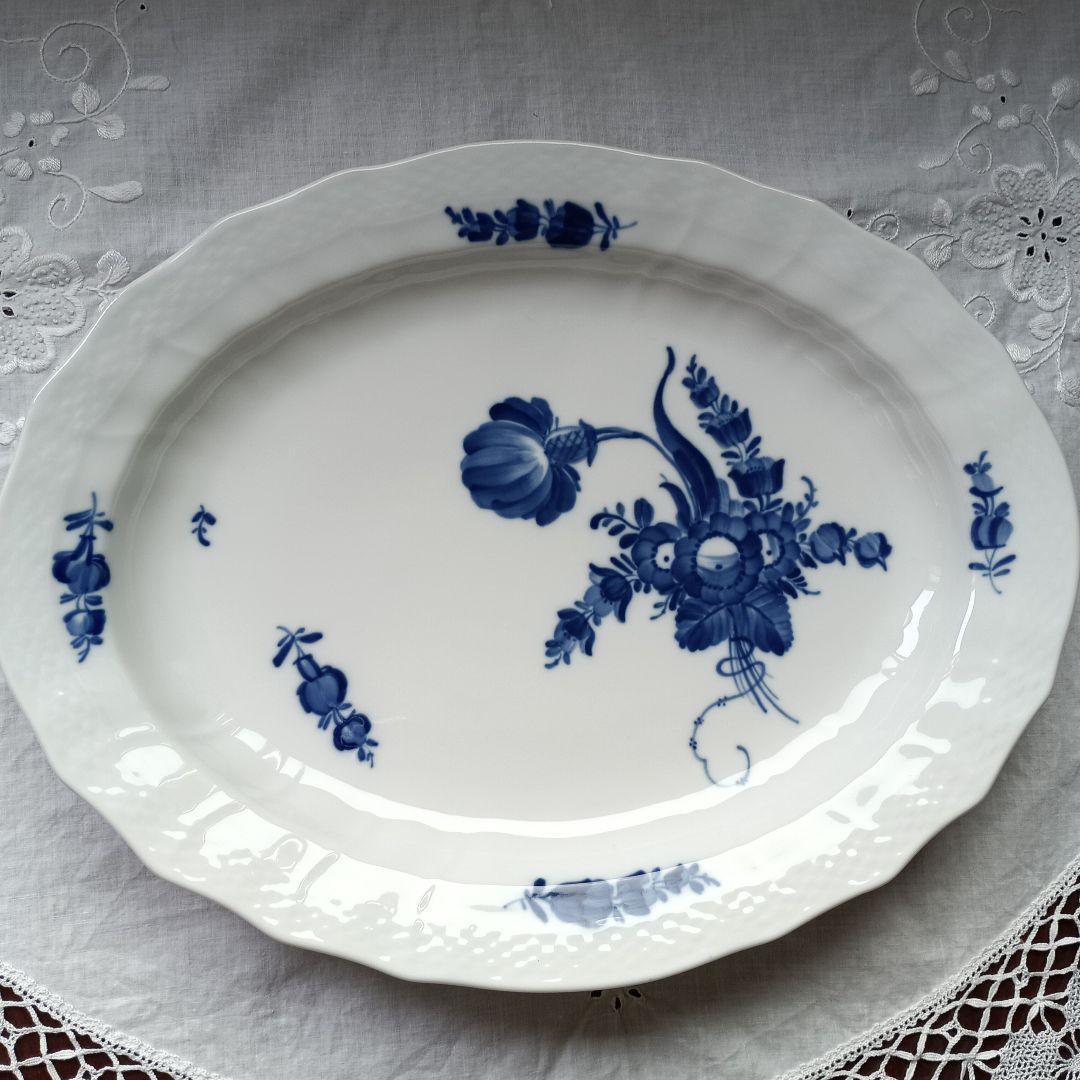 ロイヤルコペンハーゲン　ブルーフラワー　オーバルプレート