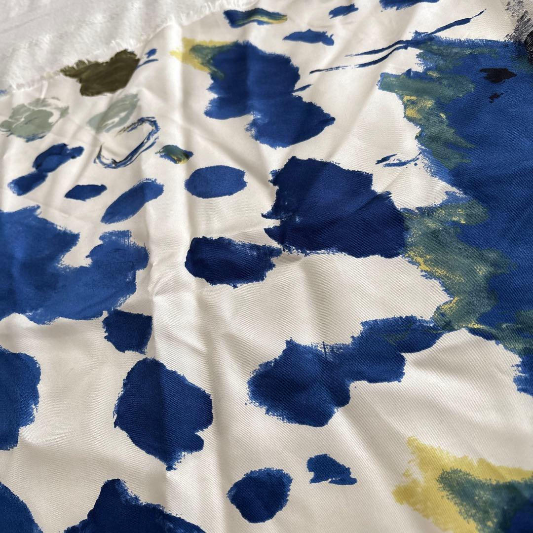 イタリア製　イヴサンローラン　リヴ・ゴーシュ　シルク　スカーフ　YSL 花柄　絹