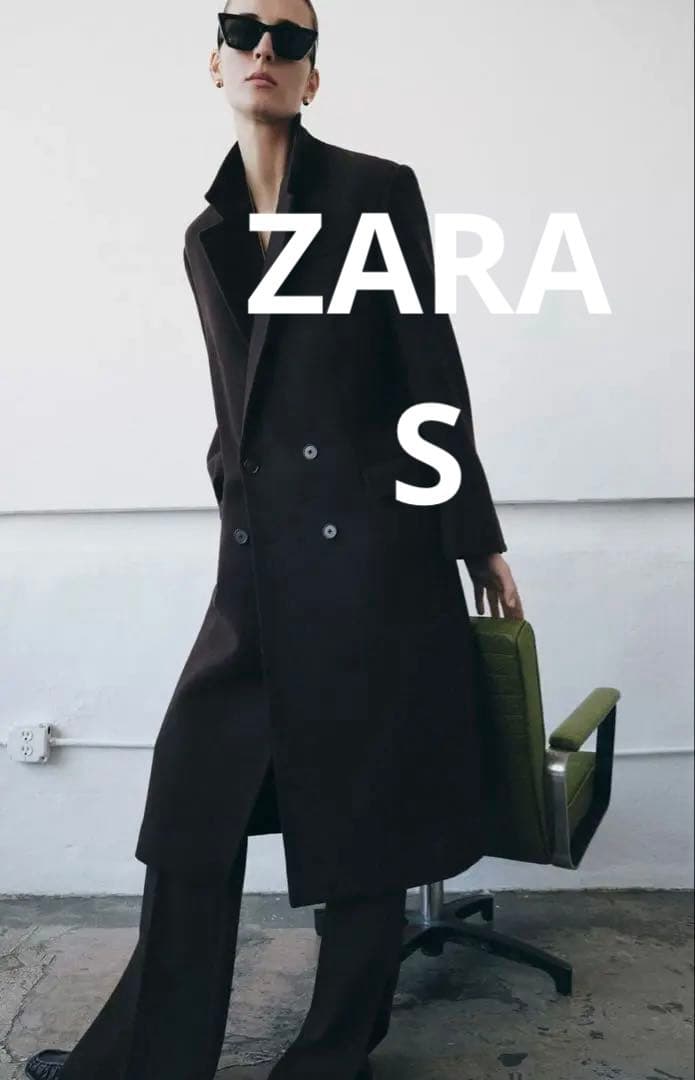 【新品未使用】ウールオーバーサイズダブルブレストコート　S