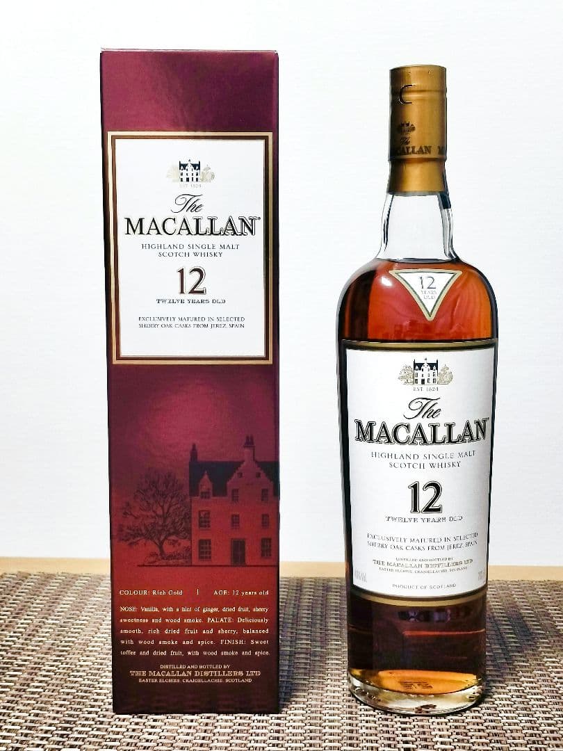 The Macallan 12年 シングルモルトウイスキー 700ml　旧ボトル