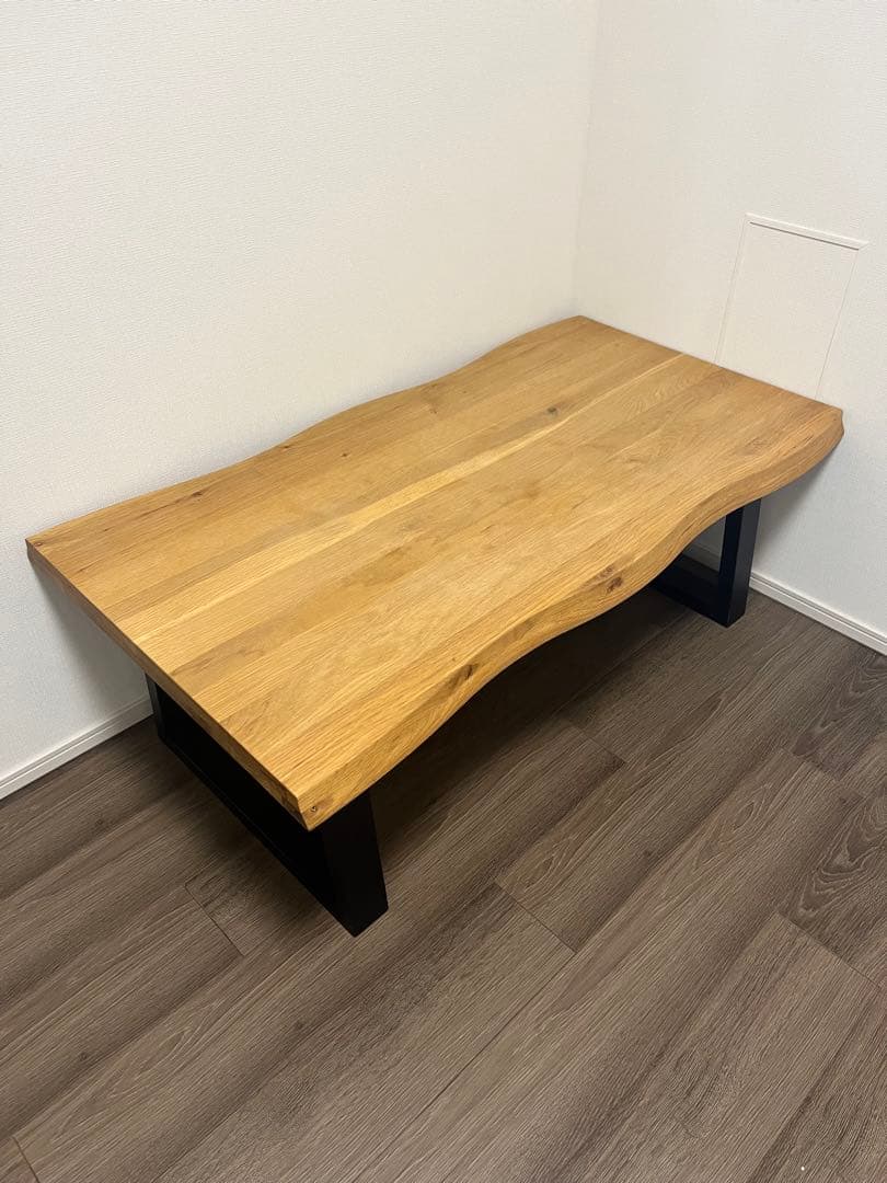 無垢材 波形デザイン センターテーブル