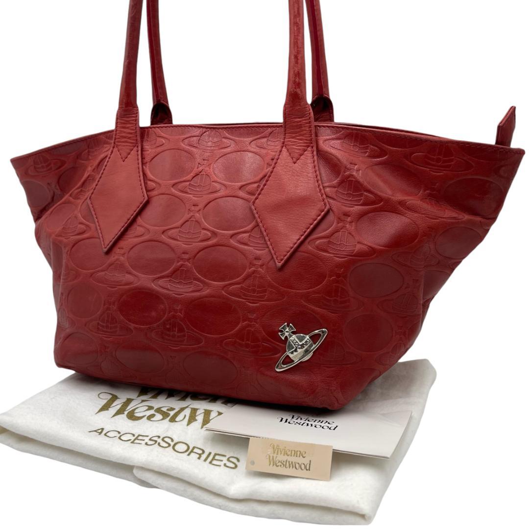 Vivienne Westwood レザー オーブ型押し トートバッグ