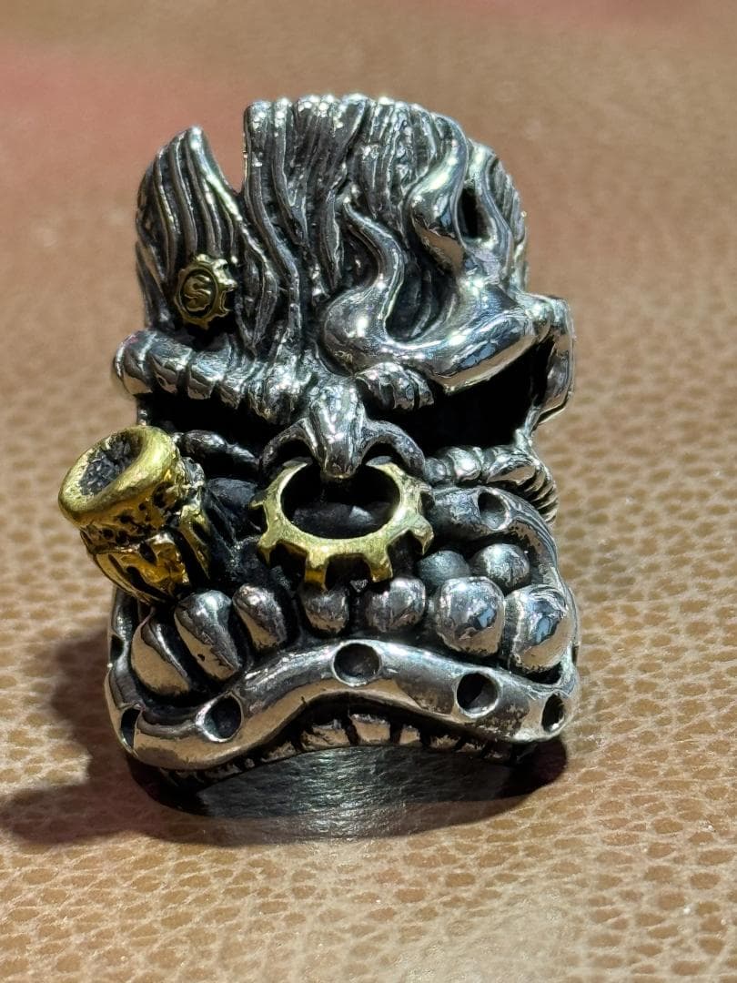 未使用品 パンチャーニューサッグリング w/ブラスビッグシガー＆Sギアロゴ＆ギア