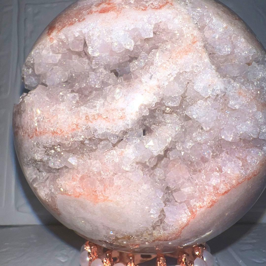 N⭐️スフィア⭐️ピンクアメジスト⭐️天然石⭐️水晶⭐️笑口⭐️笑い口⭐️アメジスト⭐️丸玉