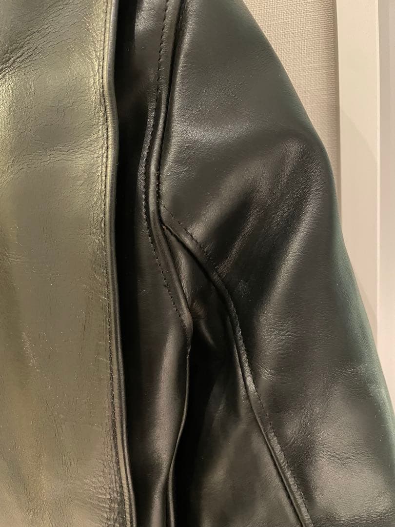 コ*ジ様 ショット⭐︎シングルライダースジャケット36 トラッカー