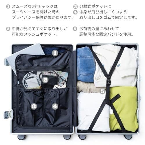 【堀田さま】スーツケースＬ/大/シルバー/保証/キャリーケース/収納カバー