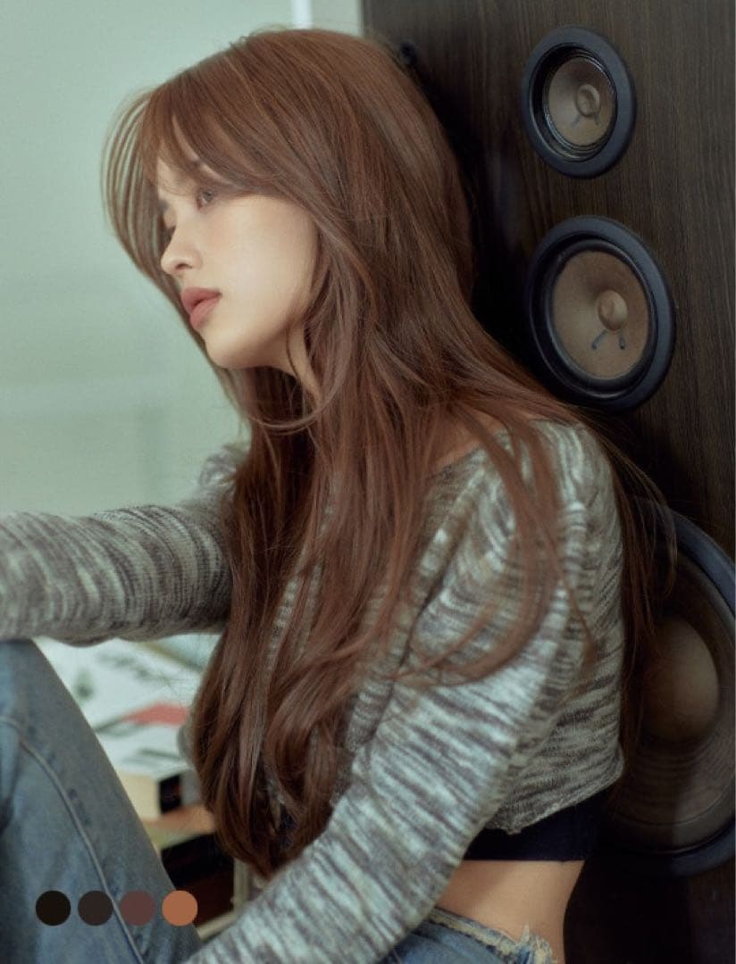 セミ手植えフルウィッグ) レイヤードCカールハグパーマ(モースト原糸) 試着のみ