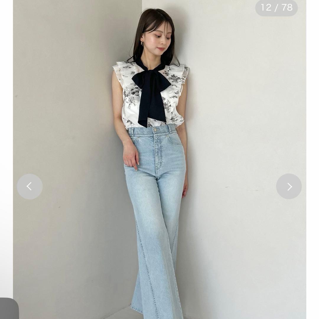 あずさ SNIDEL Sustainableストレッチフレアデニムパンツ0