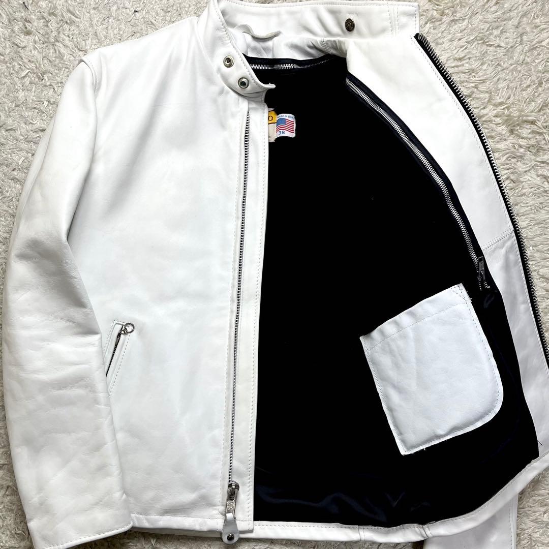 ✨極美品/2way/ライナー付/現行✨ショット シングルライダース 641HS