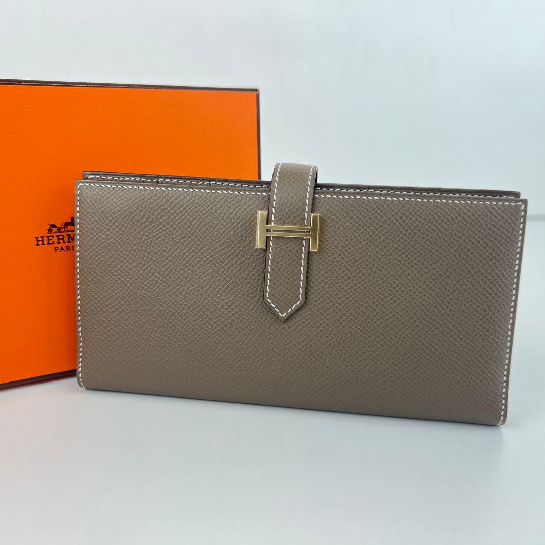 新品未使用　HERMES エルメス　べアンスフレ　エトープ　ゴールド金具　W刻