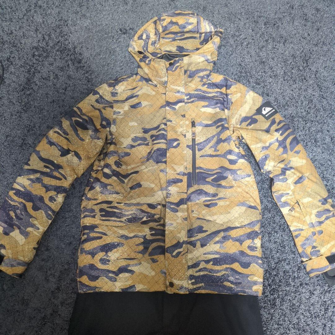 スノーボードウェアセット、クイックシルバー、迷彩、カモフラージュ、釣り