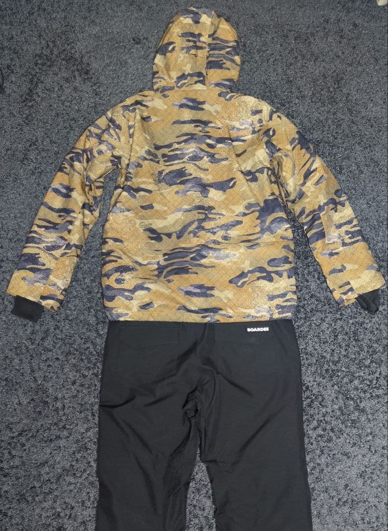 スノーボードウェアセット、クイックシルバー、迷彩、カモフラージュ、釣り