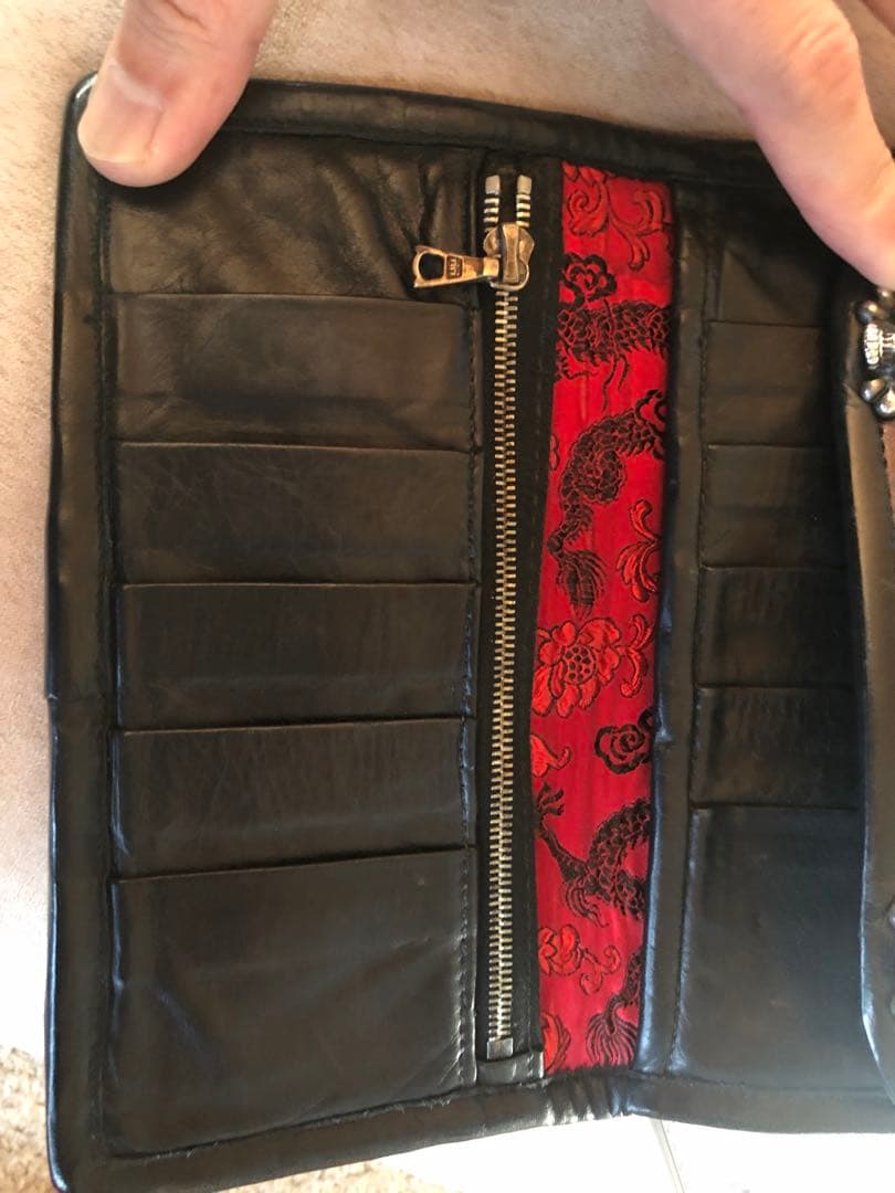bwlビルウォールレザーウォレット長財布シルク