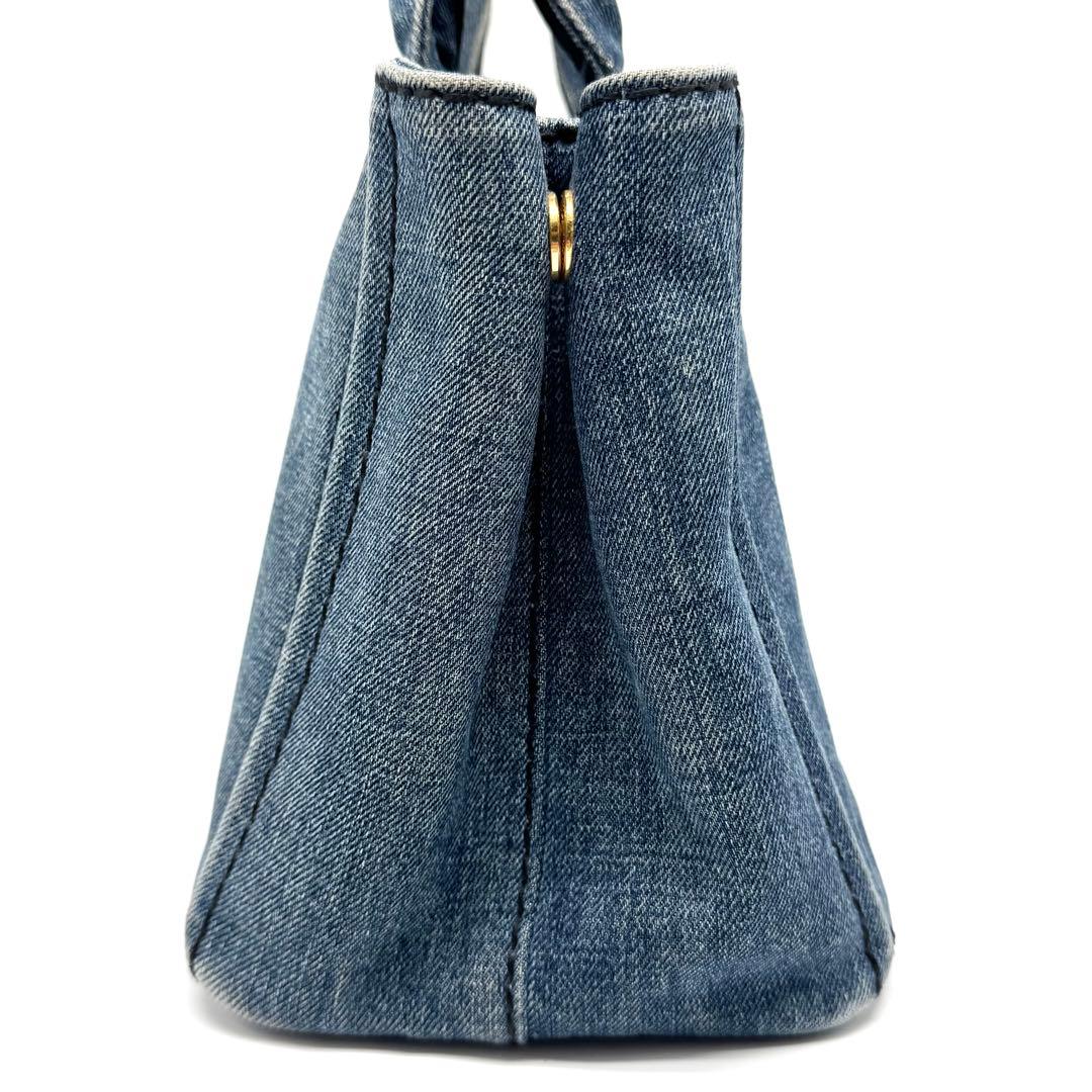 【正規品】プラダ PRADA カナパ SS デニム トートバッグ ハンドバッグ