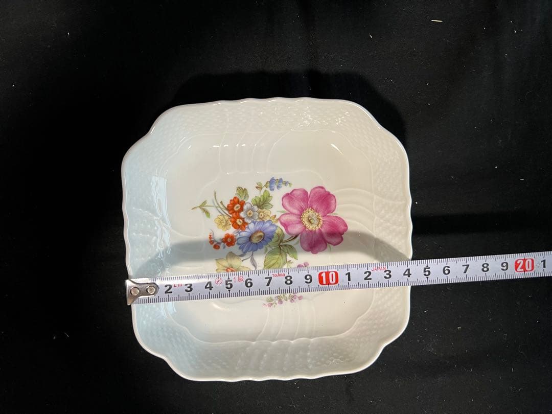 リチャードジノリ　サックスフラワー　ディッシュスクエア　２種５枚