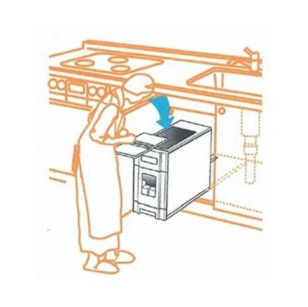 ★スライドレール付ライスボックス(米びつ)１２kg 0.5合計量可 未使用品★