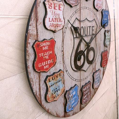 アメリカン インテリア時計 ルート６６ アンティーククロック【壁掛時計】