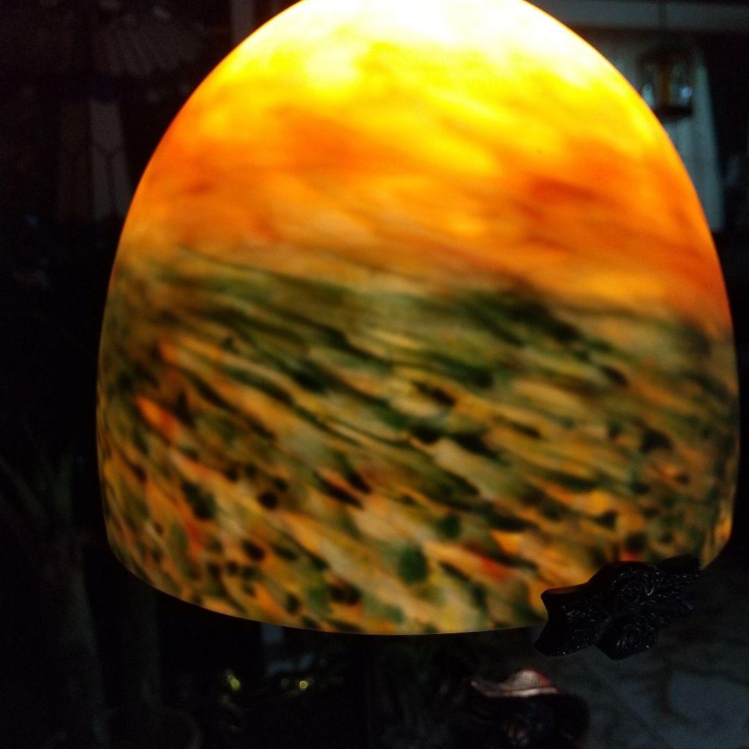 アンティークランブ ガレ マ―ブル シェ―ド２点 半額セール❗️