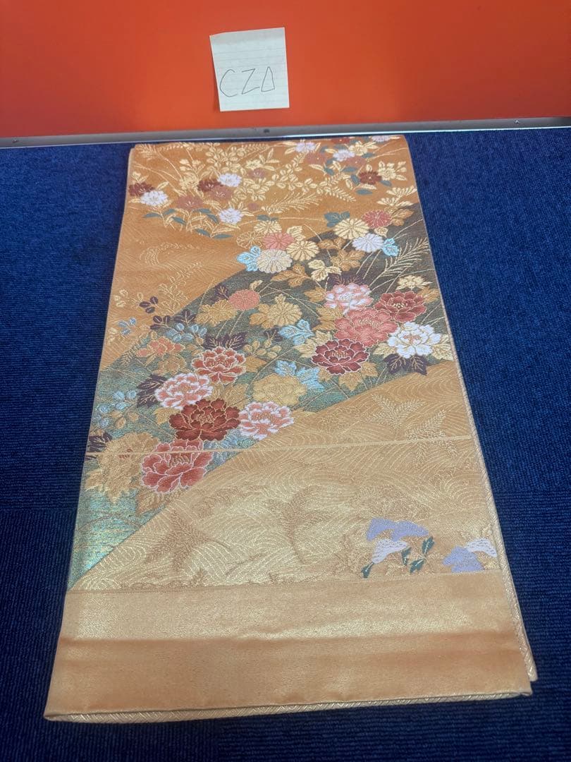 2699 袋帯 古代彫金紋 西陣織 金糸　高級上質上品　約440cm 未使用