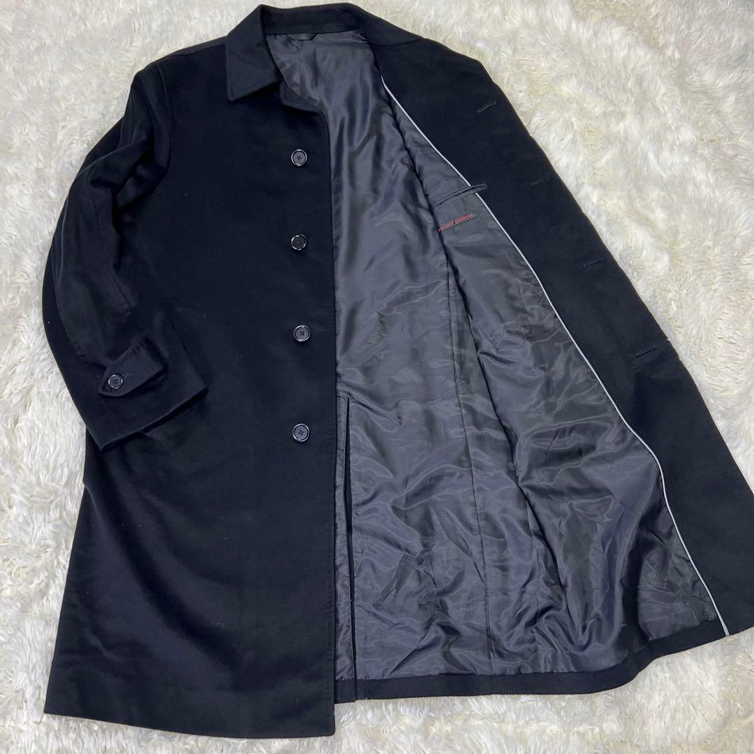 【極美品✨️】ダーバン DURBAN カシミヤ100ステンカラーコート ネイビー