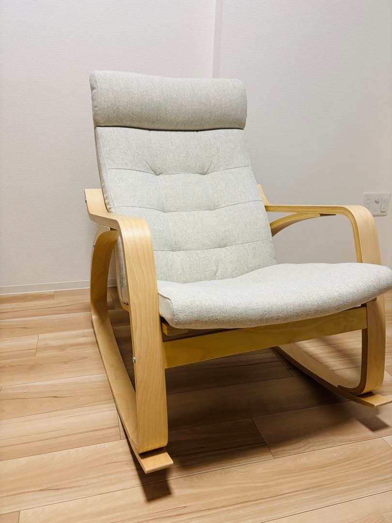 POÄNG ポエング ロッキングチェア, バーチ材突き板/グンナレド ベージュ