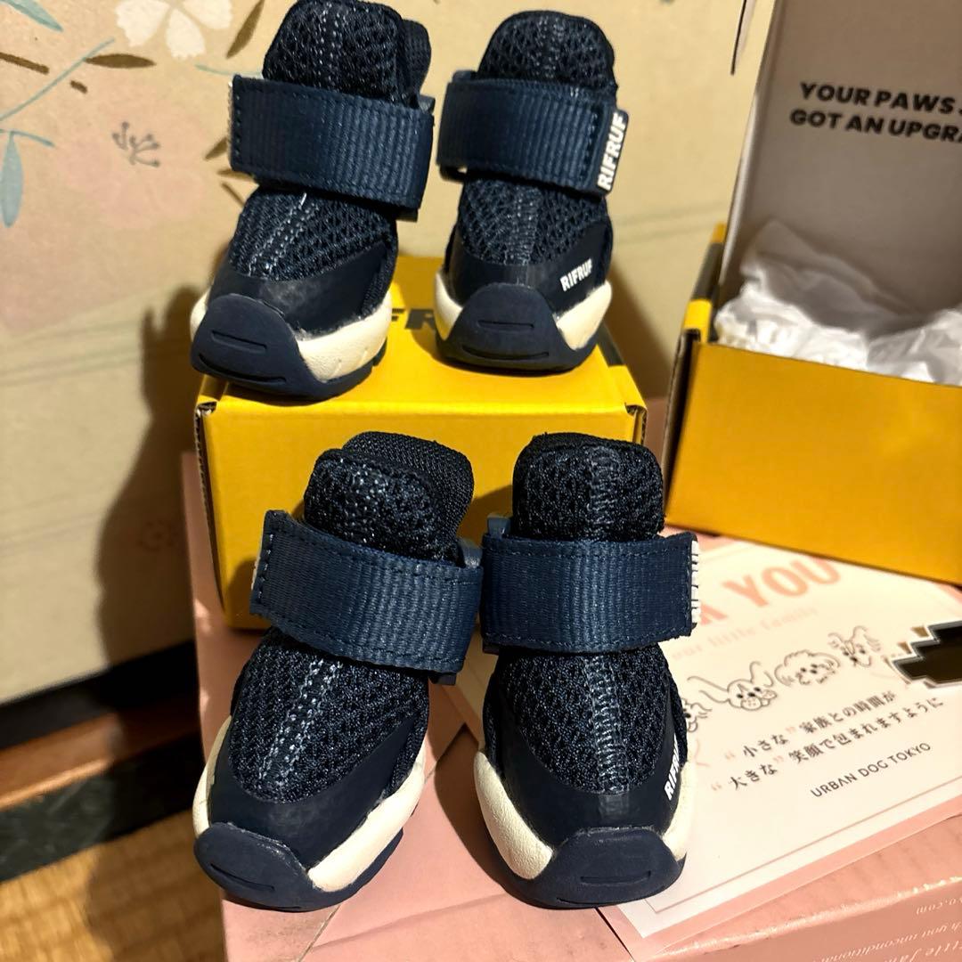 【新品未使用品】RIFRUF ネイビー ドッグシューズ　サイズ0