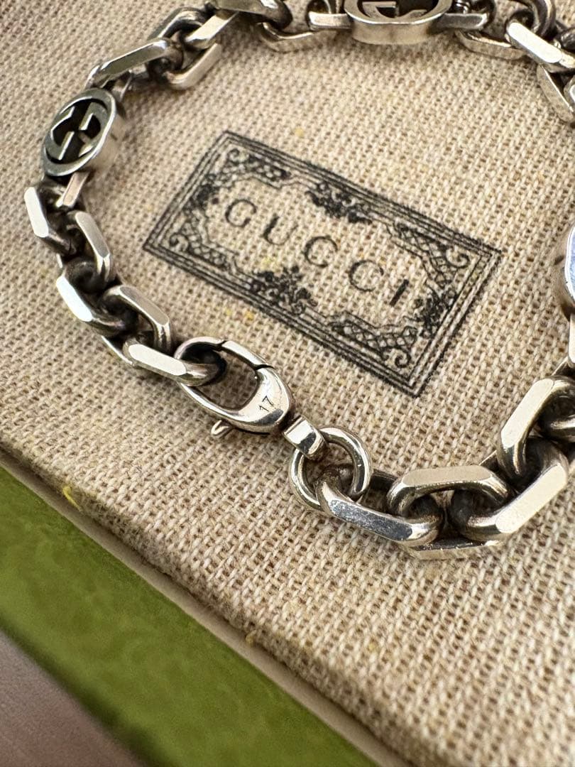 GUCCI インターロッキングG ブレスレット　シルバー925