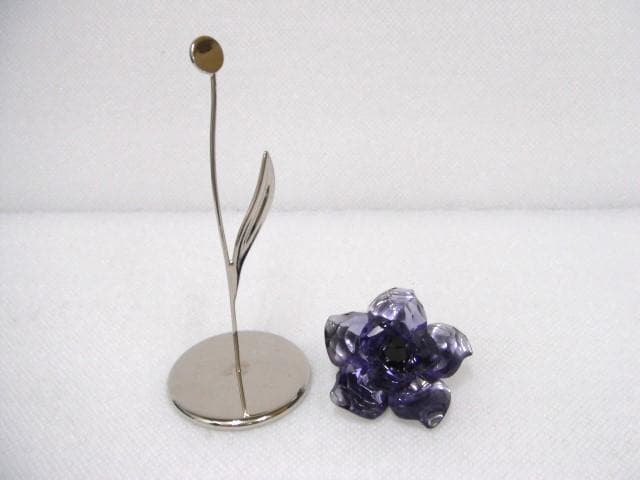 26/未使用品 スワロフスキー クリスタル パラダイス フラワー 置物