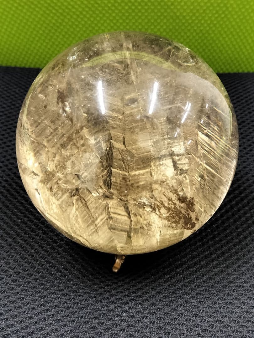 【上品&珍しい】シャンパンゴールド　スモーキークォーツスフィア