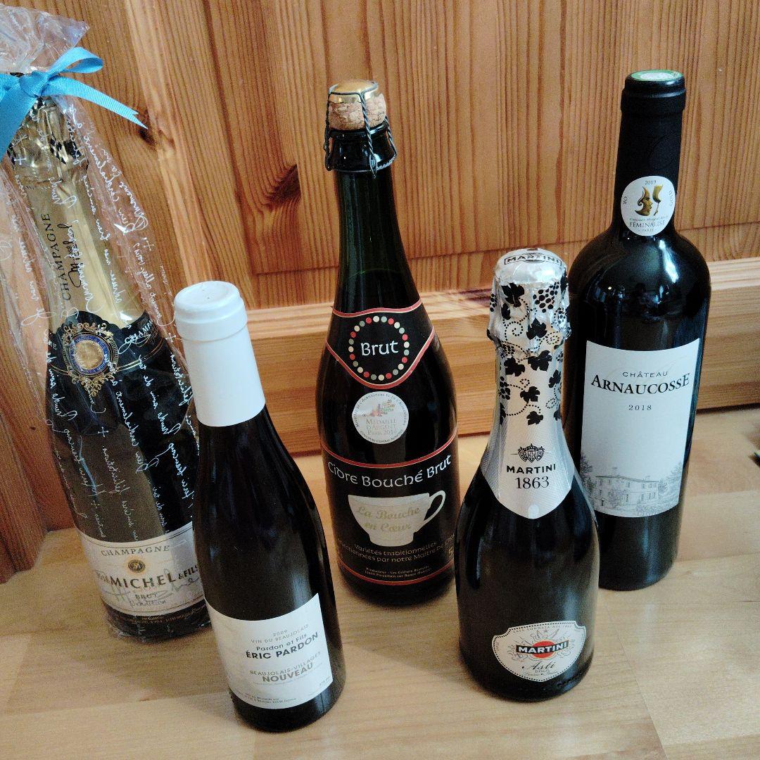 果実酒　ワイン　５本セット