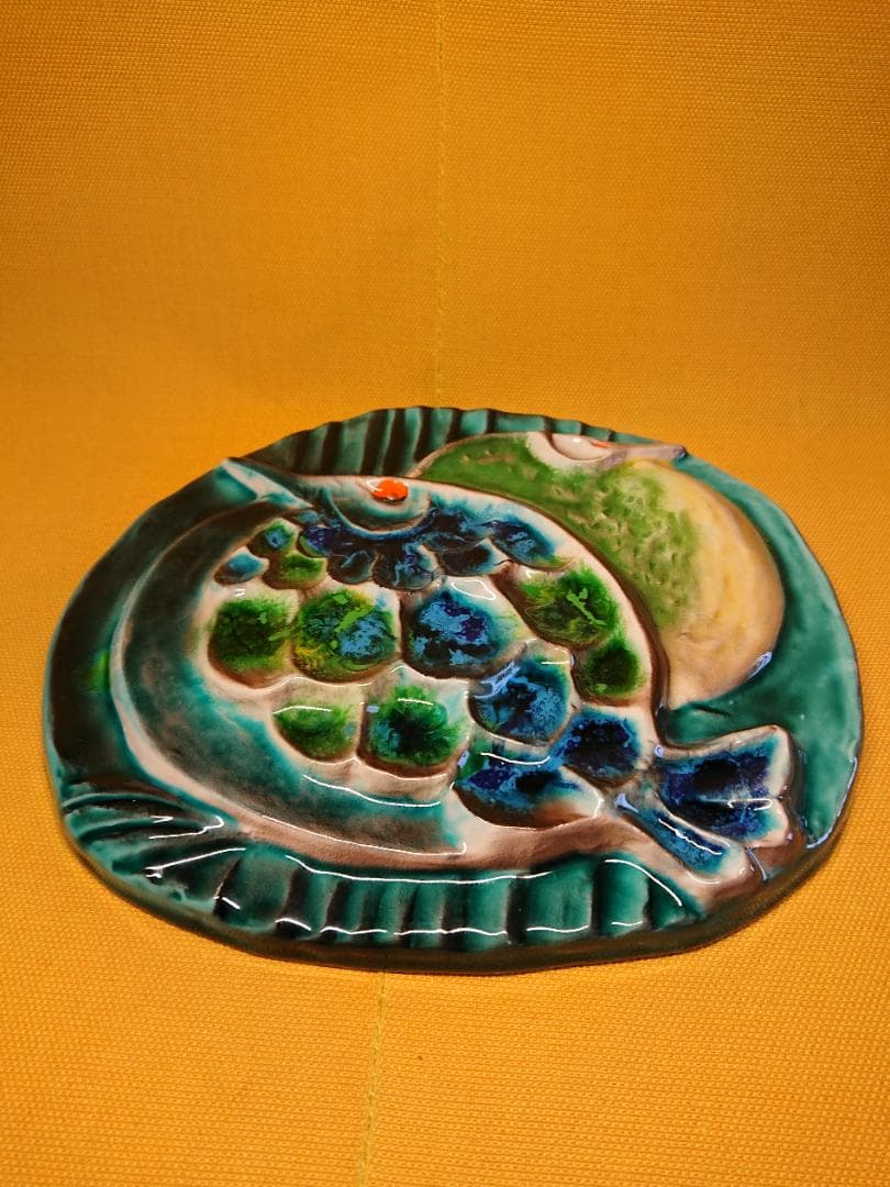 【美品】鳥　bird　バード　壁掛け　陶器　置物　インテリア　工芸品　A3116