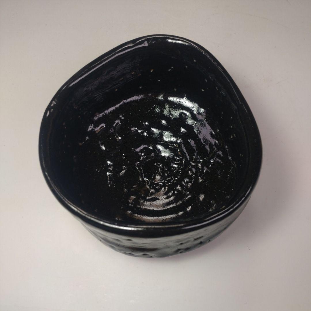 イ110 茶碗『加藤春鼎』『黒引出し茶碗　共箱』抹茶碗　茶道具