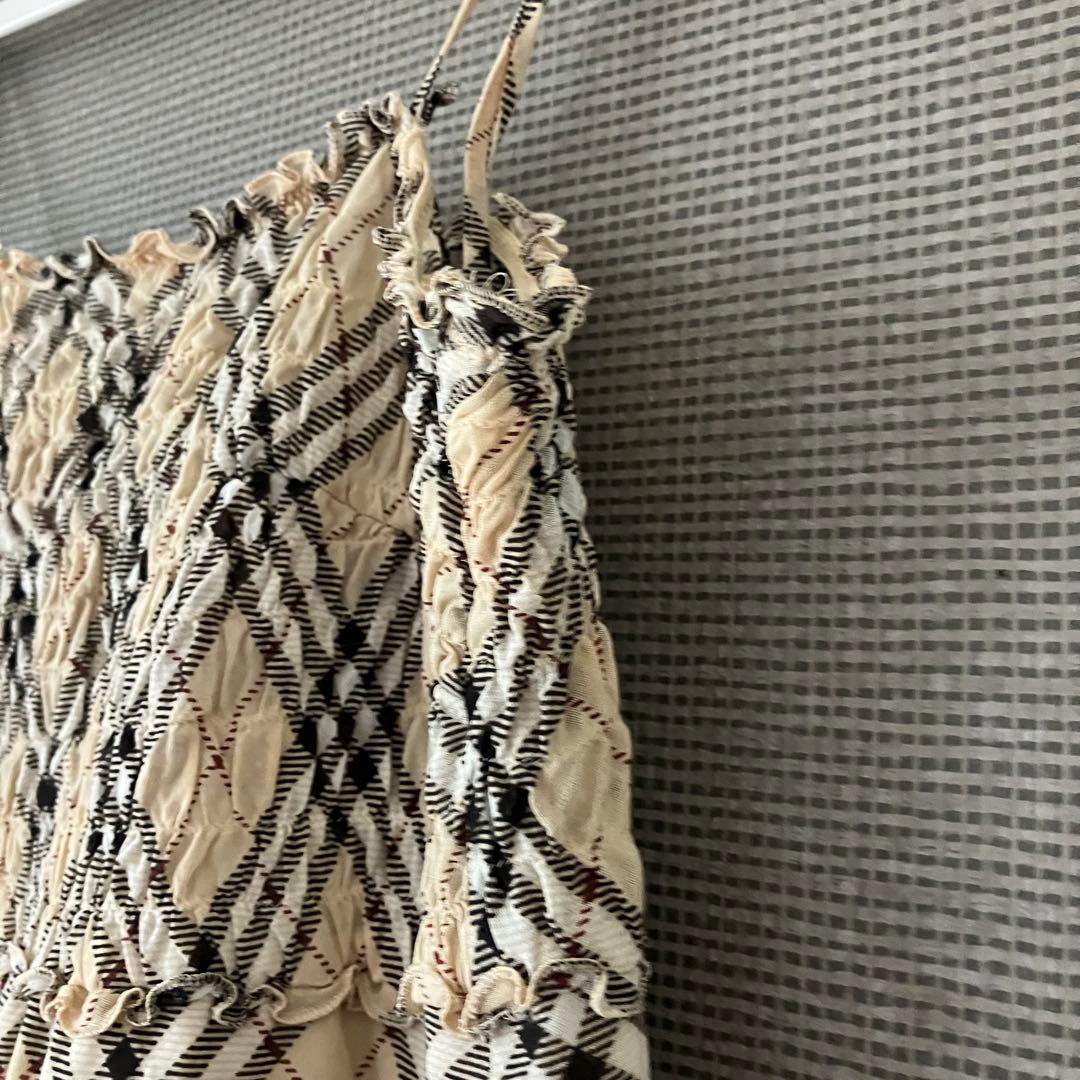 バーバリーブルーレーベル　キャミソールワンピース　ノバチェック　38