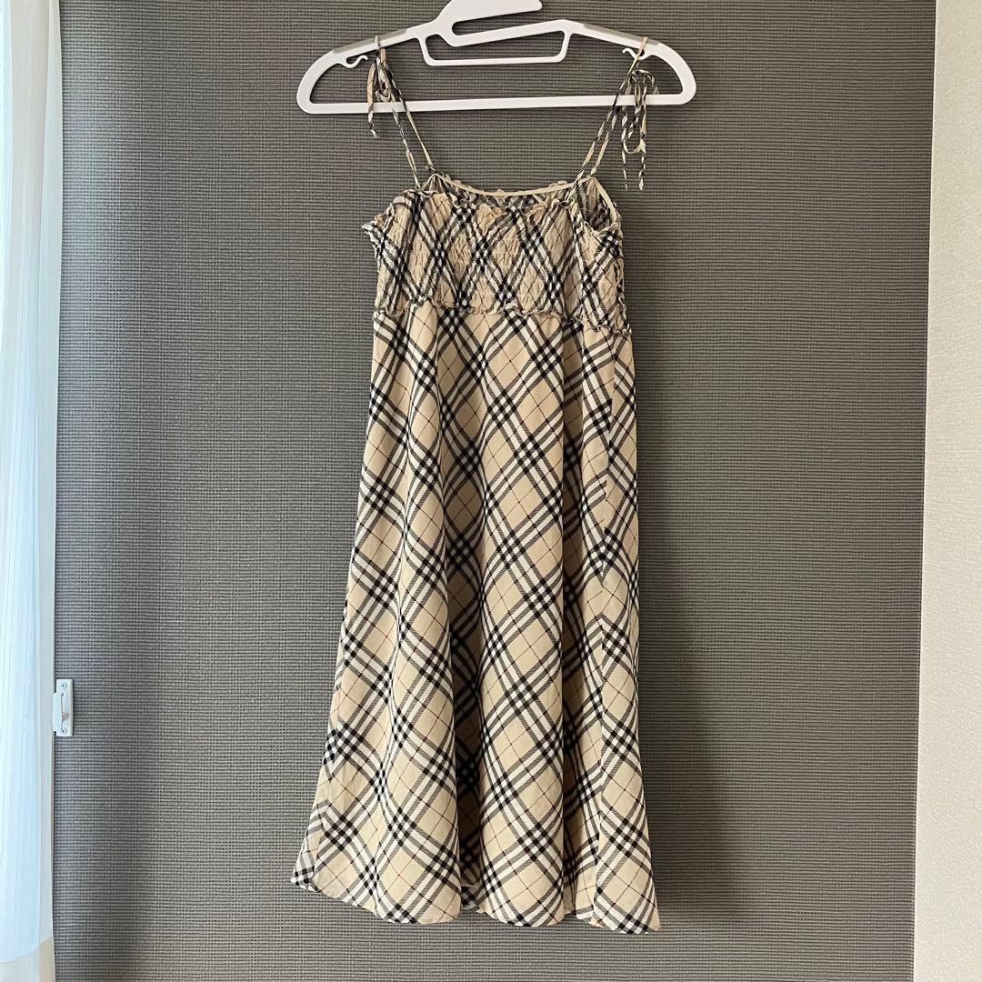 バーバリーブルーレーベル　キャミソールワンピース　ノバチェック　38