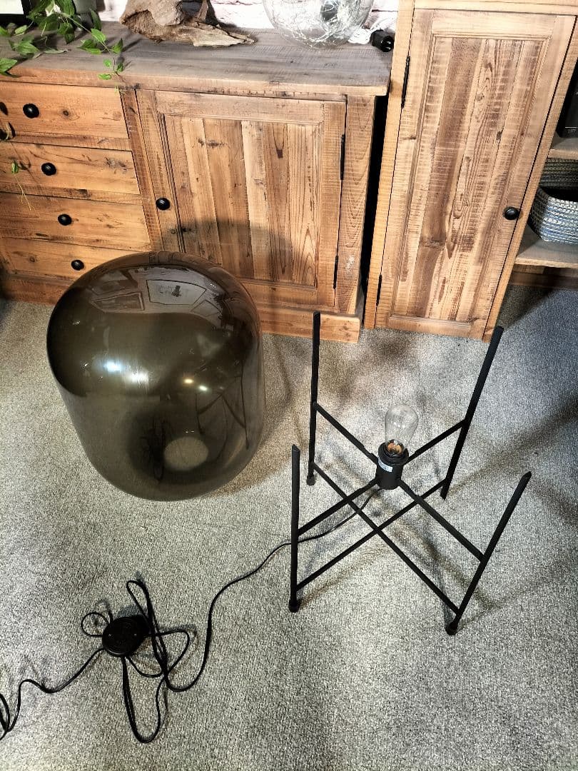 に*し様 【SALE】スモークガラス フロアスタンドライト 展示品(2503A④