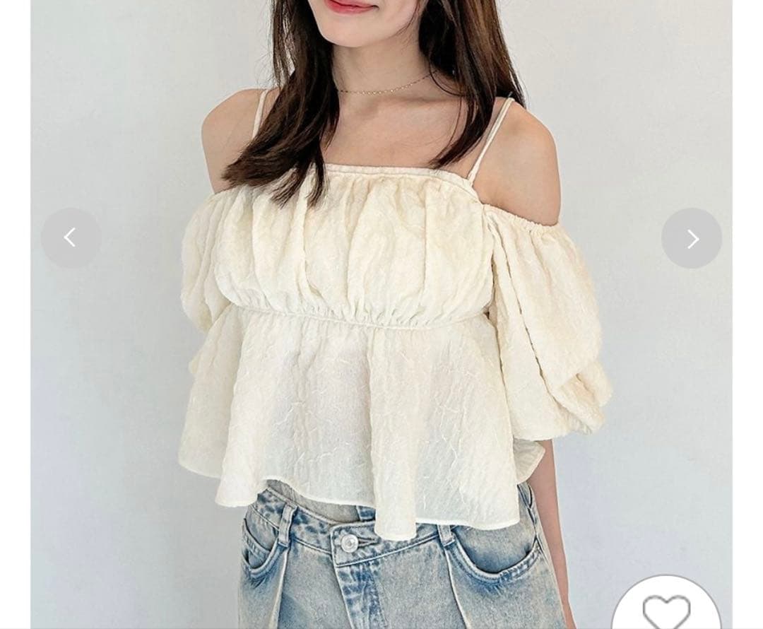 SNIDEL オフショルフリルブラウス