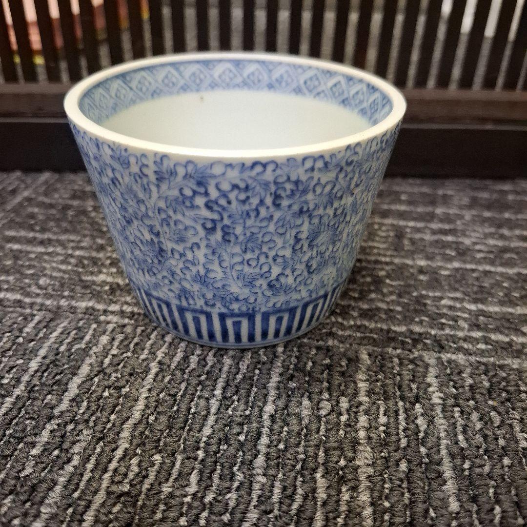 伊万里焼花唐草蕎麦猪口大振り