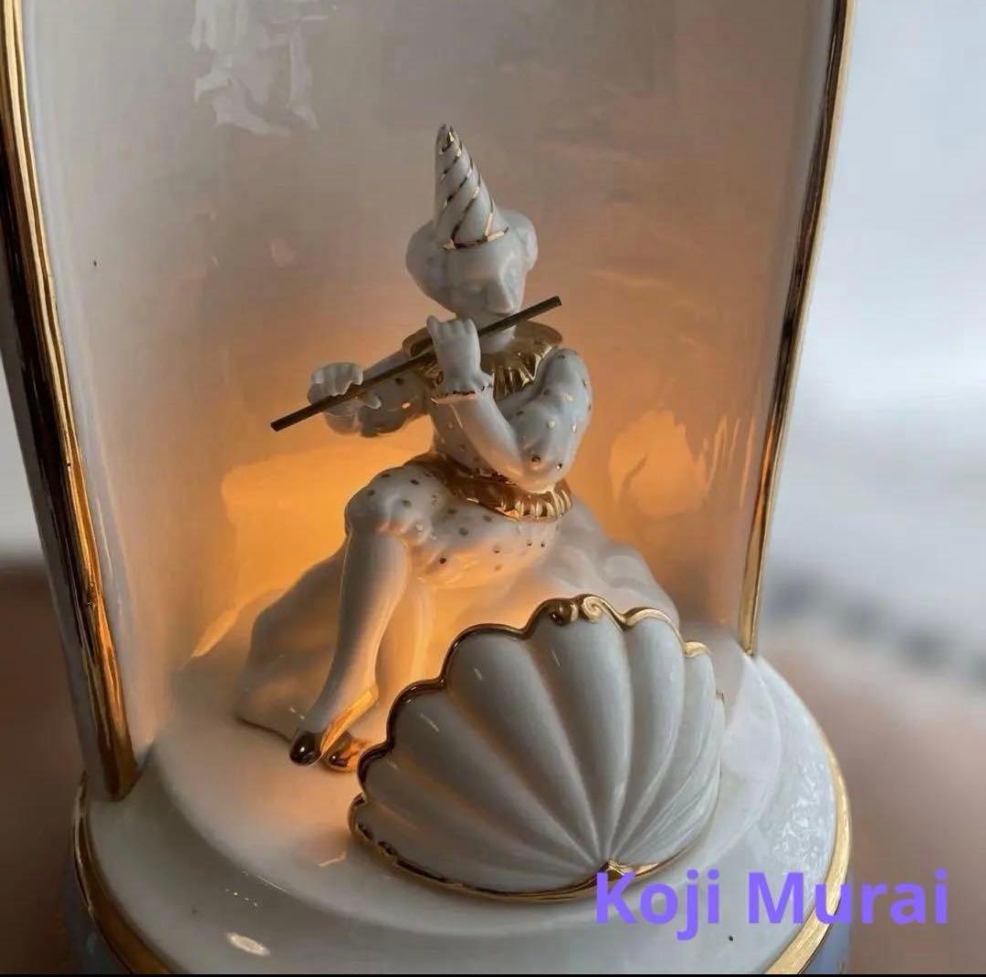 むらいこうじ　「月とピエロ」 瀬戸　陶器ランプ