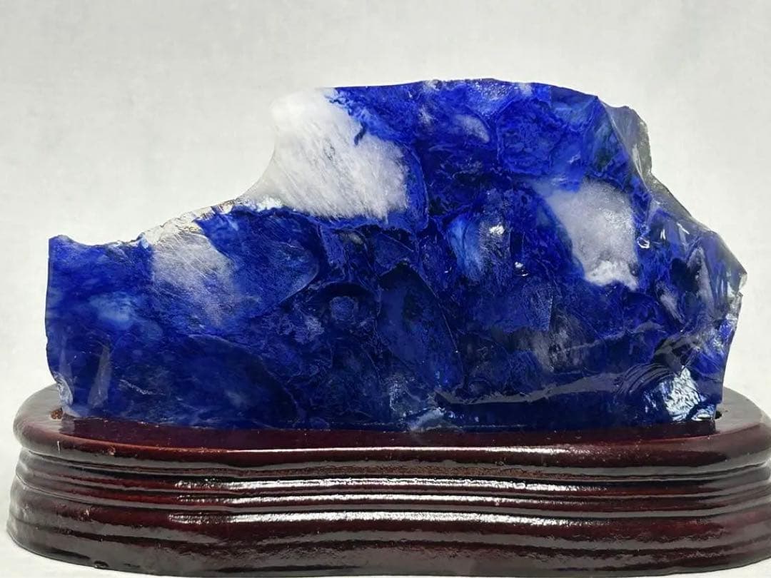 まさ様　マーブル模様が綺麗な「清流の石」ブルーオブシディアン　ポジティブ