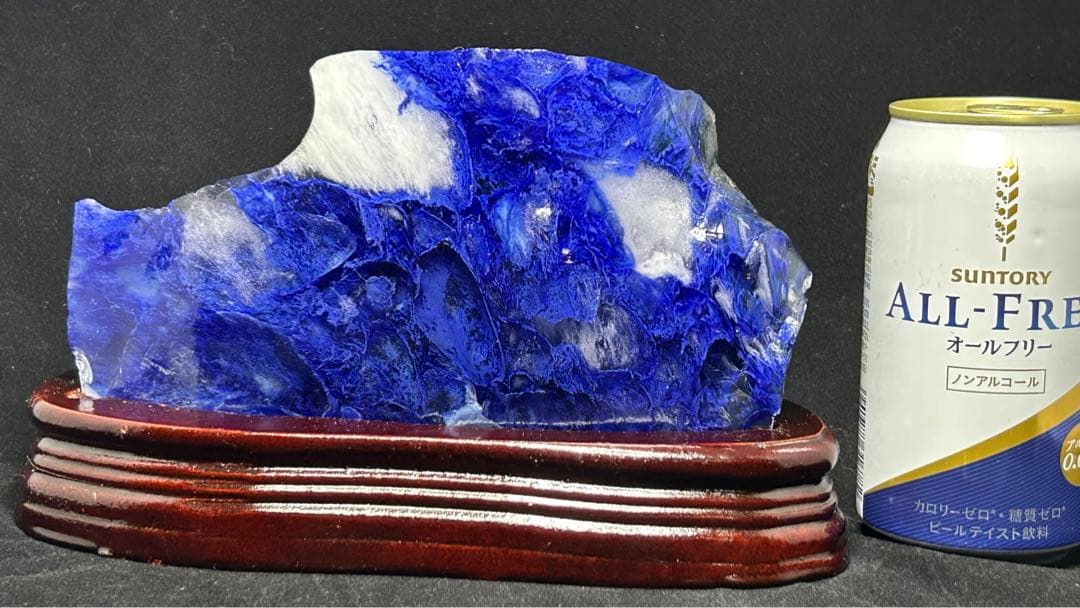 まさ様　マーブル模様が綺麗な「清流の石」ブルーオブシディアン　ポジティブ