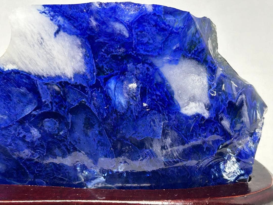 まさ様　マーブル模様が綺麗な「清流の石」ブルーオブシディアン　ポジティブ