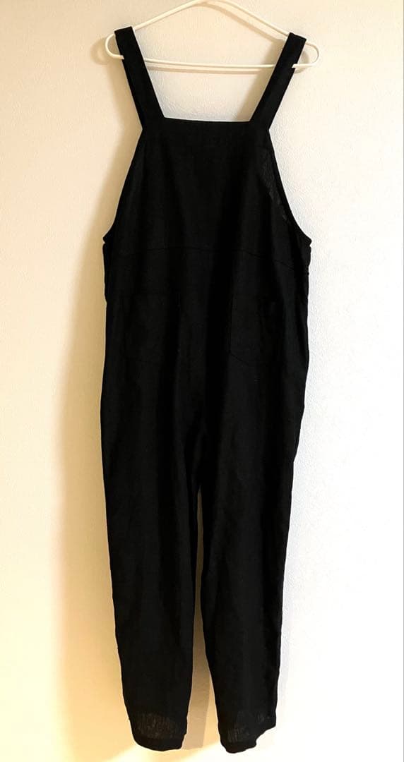 【美品】foglinenwork北欧暮らしの道具店サロペット2リネン麻　黒