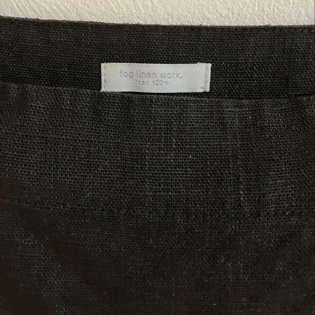 【美品】foglinenwork北欧暮らしの道具店サロペット2リネン麻　黒