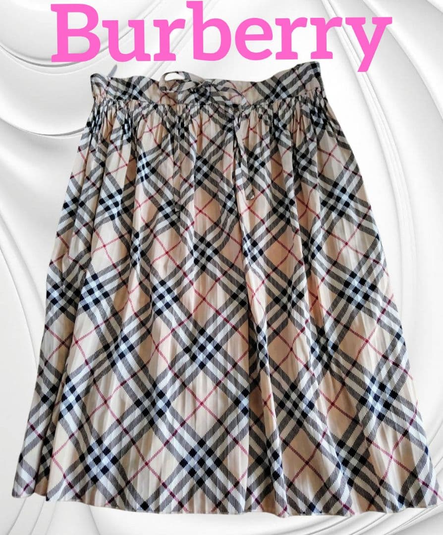 BURBERRY プリーツフレアスカート 36 [M] 山陽商会