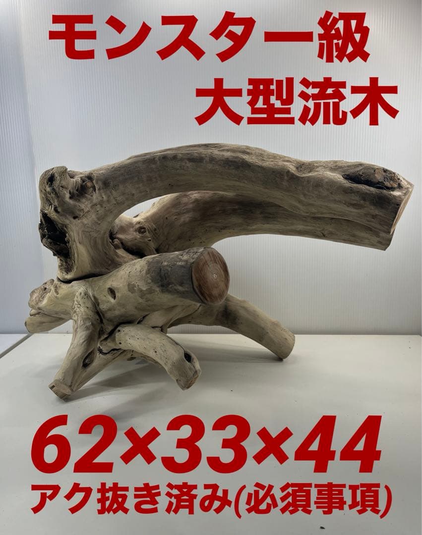V64大型流木 アク抜き済み流木 爬虫類シェルター 登り木 インテリア 生け花